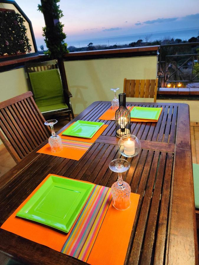 "Appartamento Del Mare Gliaca" Con Vista Isole Eolie,Ampia Terrazza,Wifi E Parcheggio Privato Gratuito Piraino Bagian luar foto